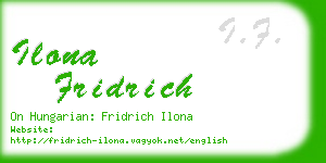 ilona fridrich business card